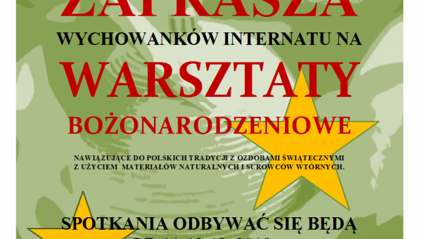 WARSZTATY ŚWIĄTECZNE